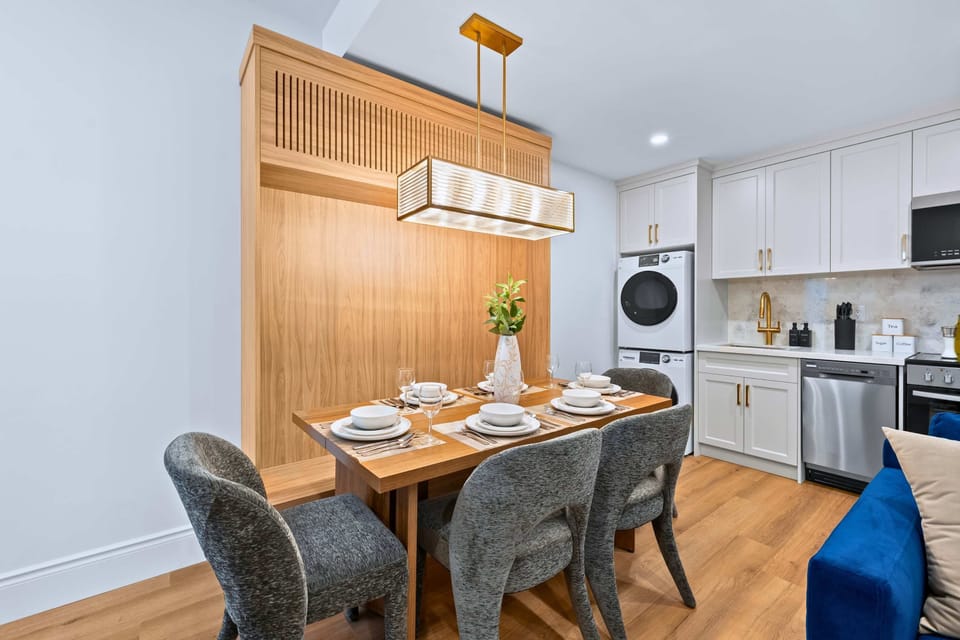 Comfortable dining setup for enjoying time together.