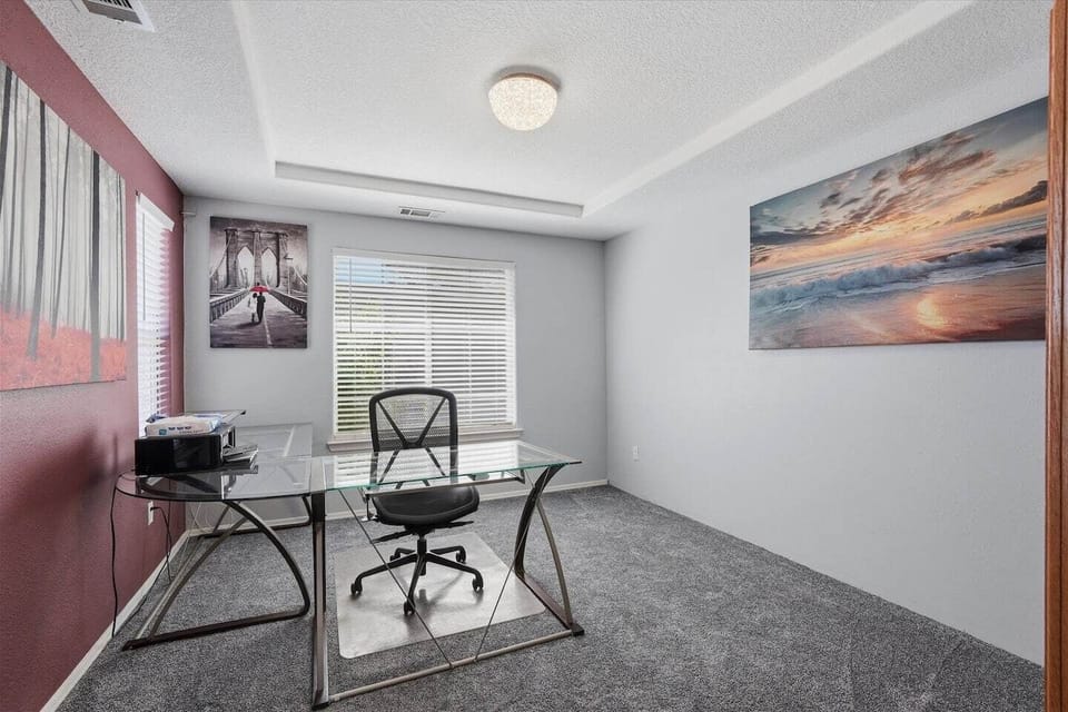 Office with desk. 