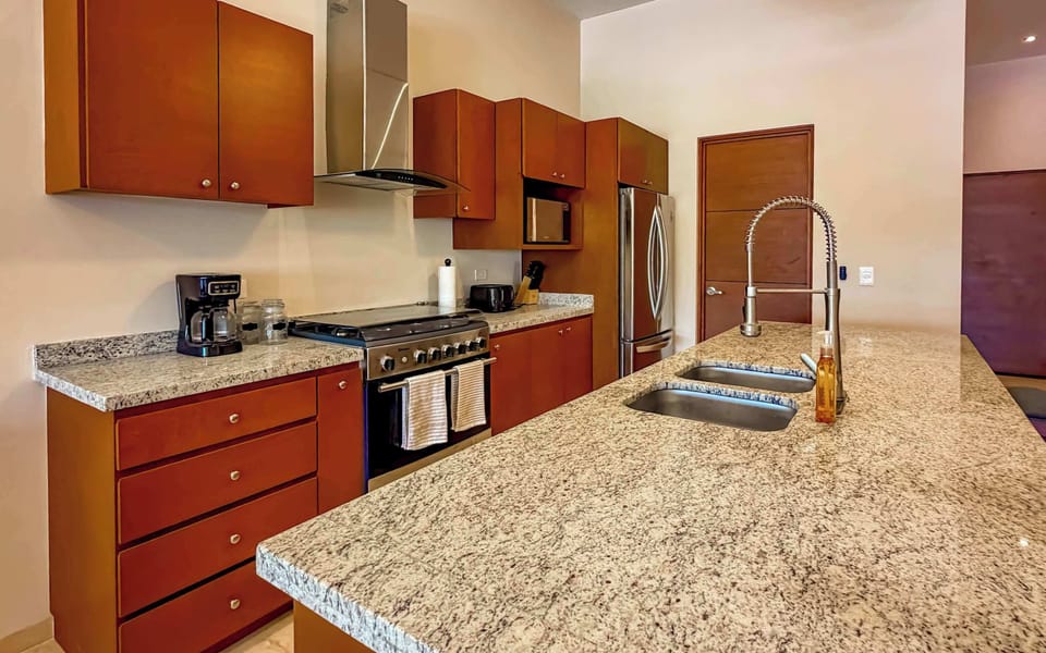 Cook gourmet meals in your fully equipped modern kitchen.