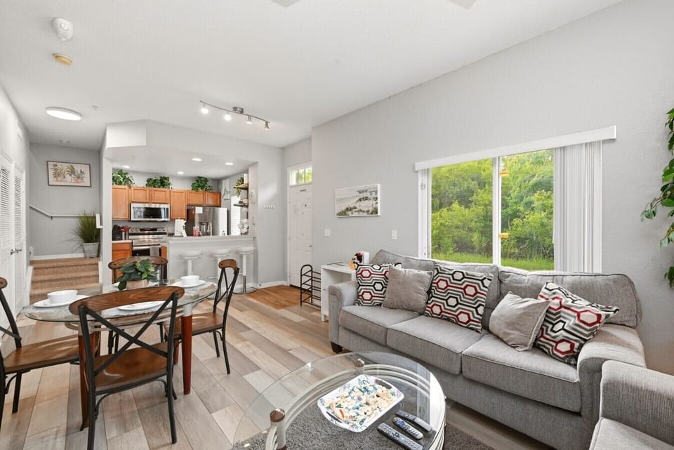 Gather around the dining table for meals, game nights, or trip planning