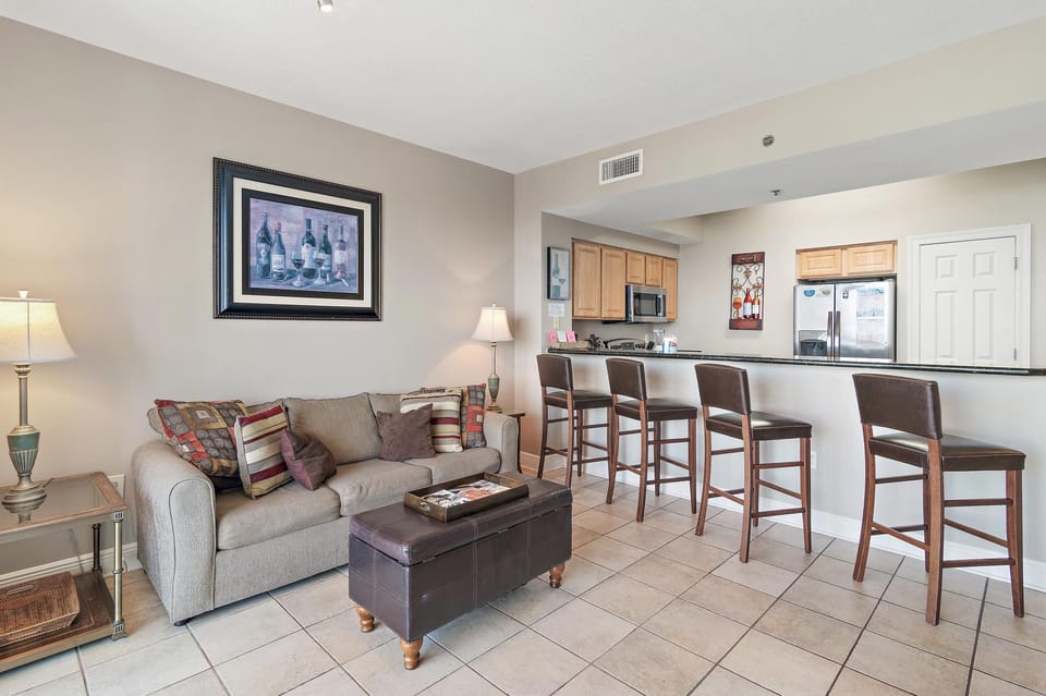 Condo, 1 King Bed with Sofa bed (Ariel Dunes II 1606) | Living area