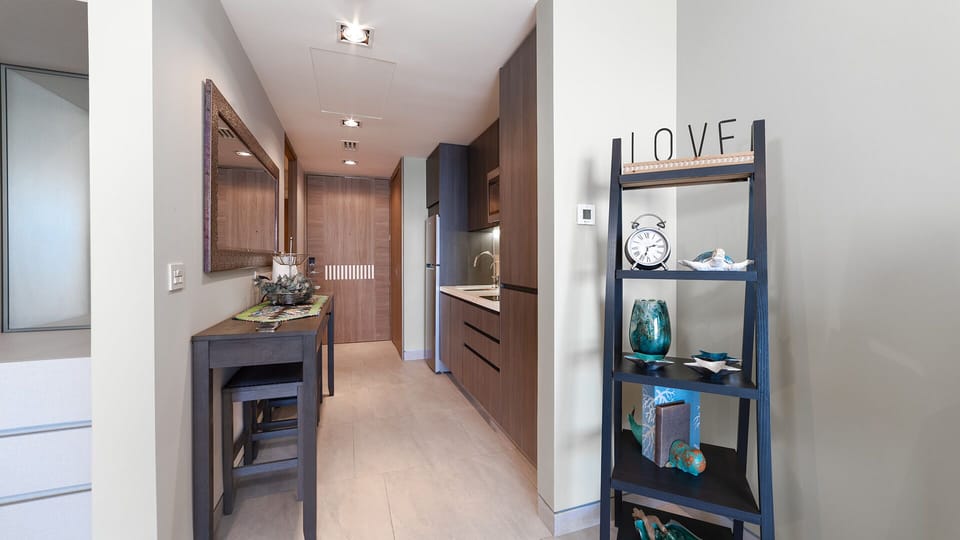 Enter the kitchenette.