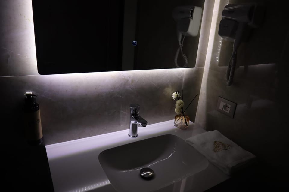 Soap, shampoo, toilet paper