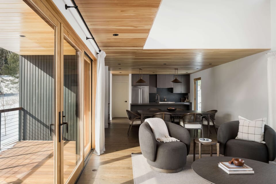 The large, open living room and kitchen make it easy to host your entire group!
"Select photography by Ryan Bent Photography"