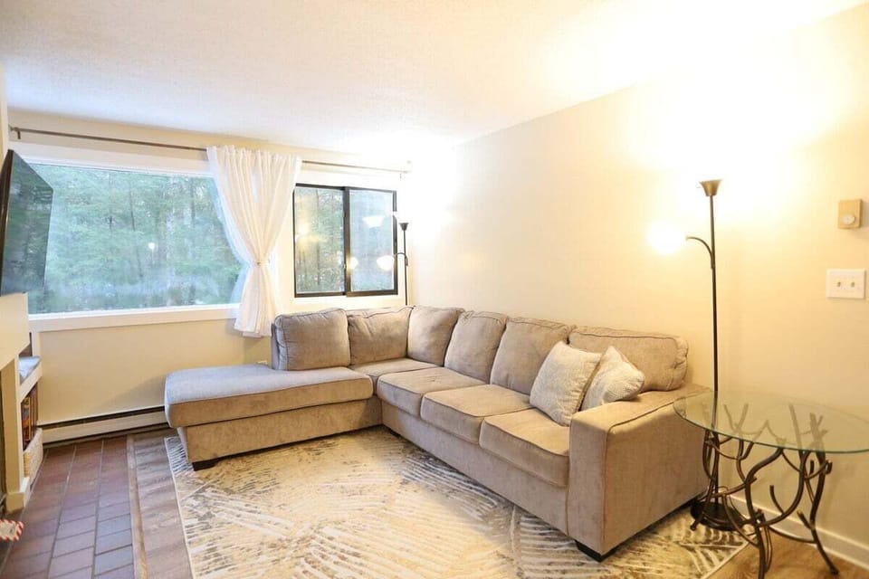 Living Room with TV and Board Games in condo Near Town Square
