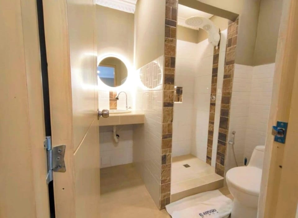 Comfort Double Room, Balcony, Mountain View | Bathroom | Shower, towels, soap, toilet paper