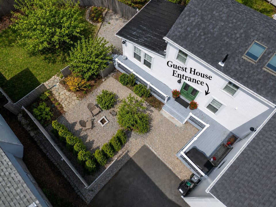 The Guest House is tucked in the back of the main house 