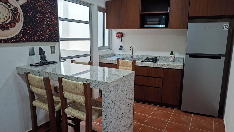 Basic Apartment, Ocean View | Private kitchen | Fridge, microwave, rice cooker, blender