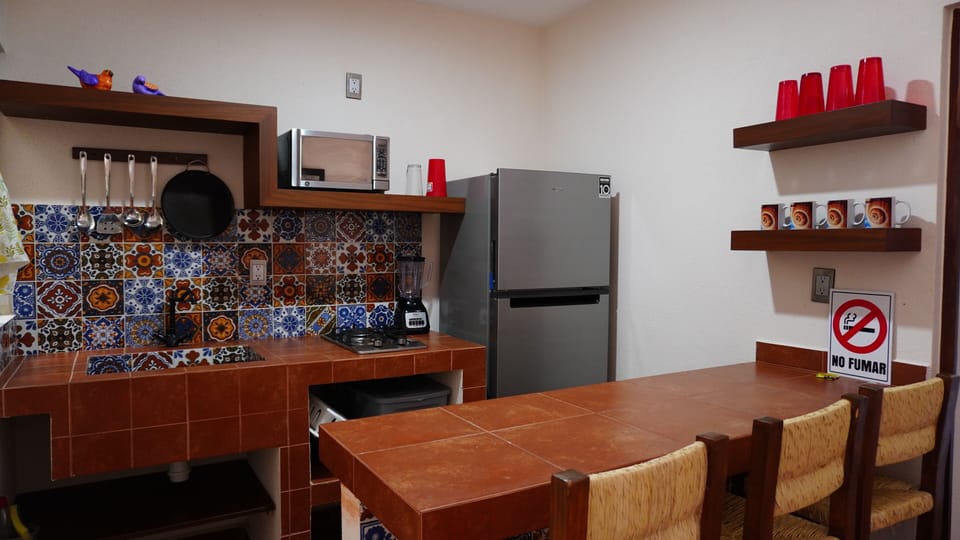 Fridge, microwave, rice cooker, blender