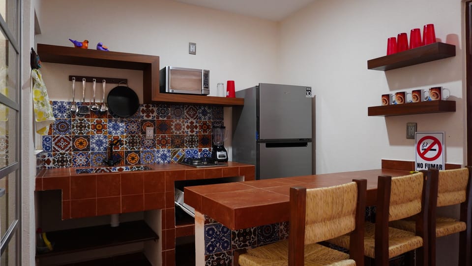 Family Apartment | Private kitchen | Fridge, microwave, rice cooker, blender