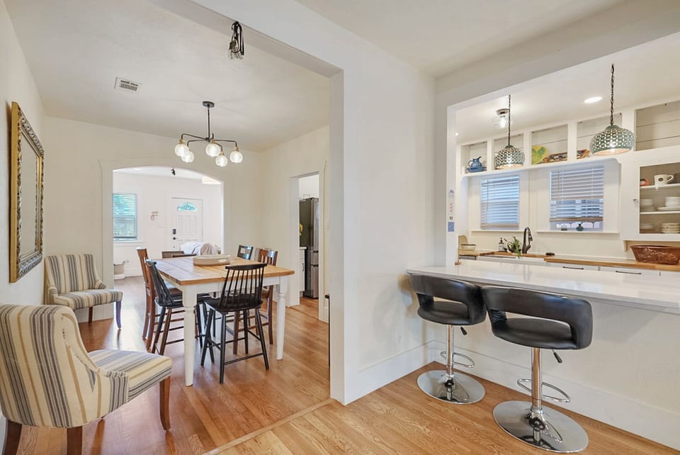 Comfortable Dining Nook • Gather around the table and make yourself at home.