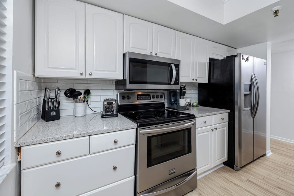 Fully stocked kitchen