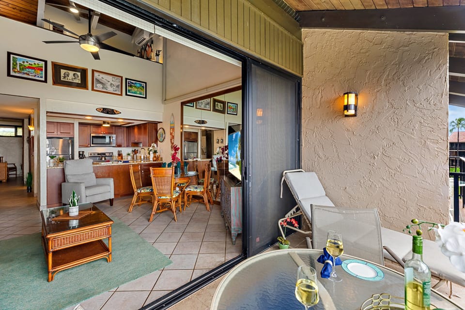 Welcome to your Maui retreat with seamless access to the lanai.