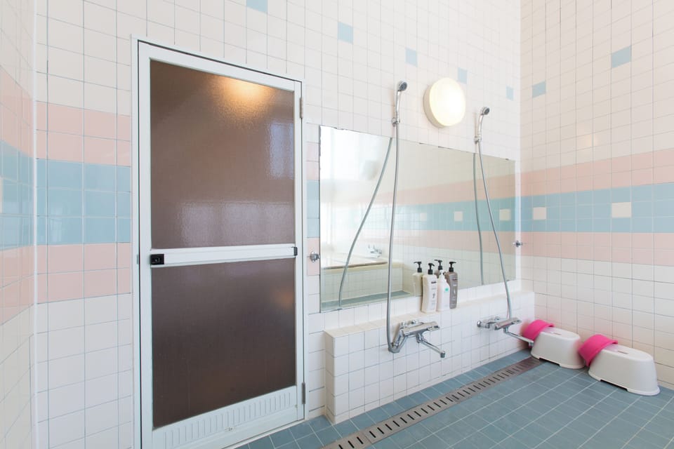 Hair dryer (on request), towels, soap, shampoo