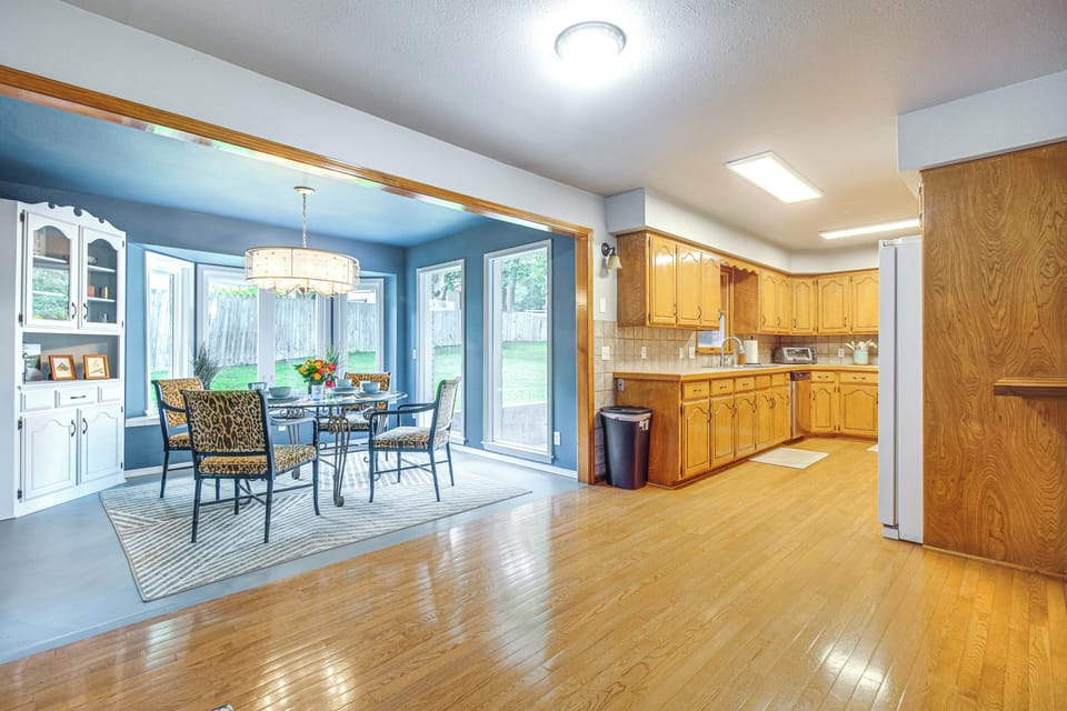 Dining & Kitchen Area | Central Heating & A/C