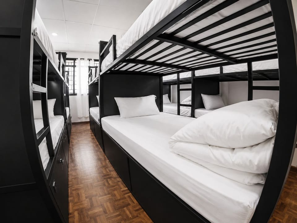 Standard Shared Dormitory, Balcony, Garden View | In-room safe, laptop workspace, free WiFi