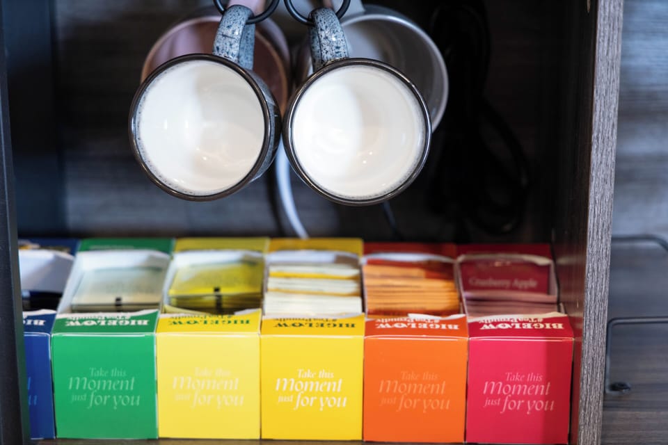 Complimentary coffee and tea station to start each morning comfortably.