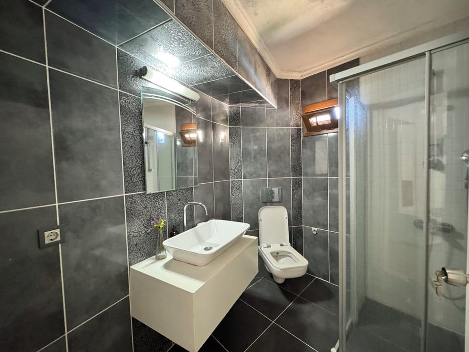 Classic Room | Bathroom | Shower, hair dryer, towels, soap