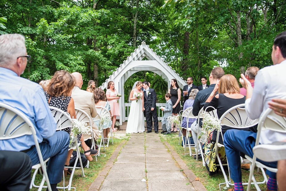Outdoor banquet area