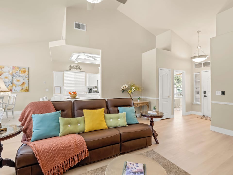 Spend quality time with family and friends in this inviting living room. 