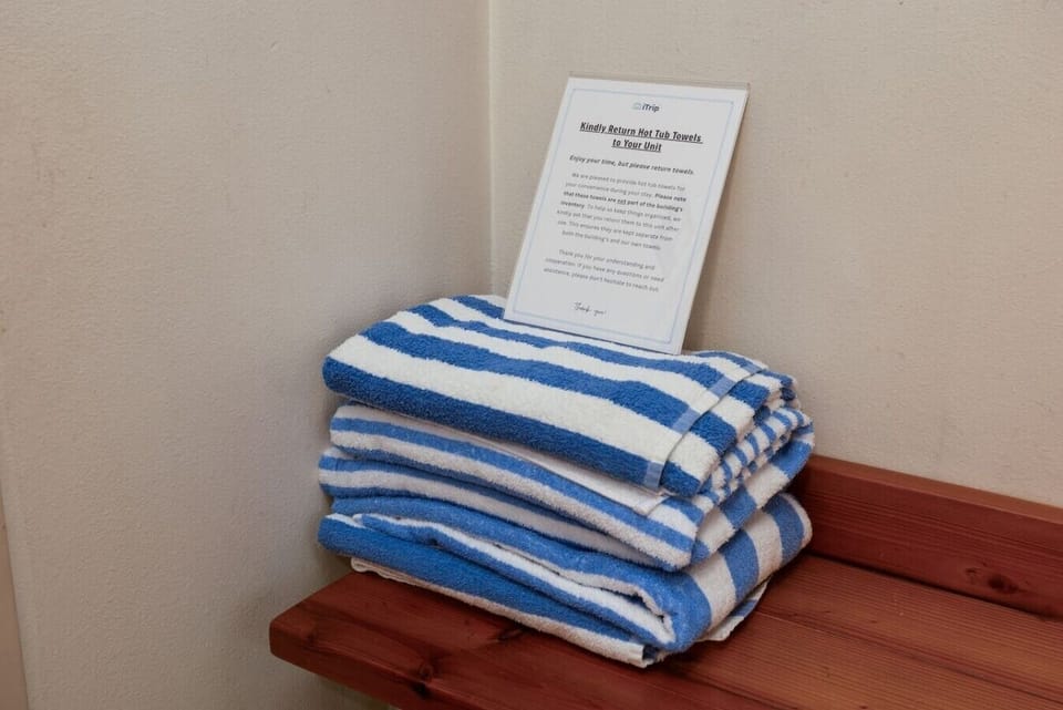 Towels for hot tub