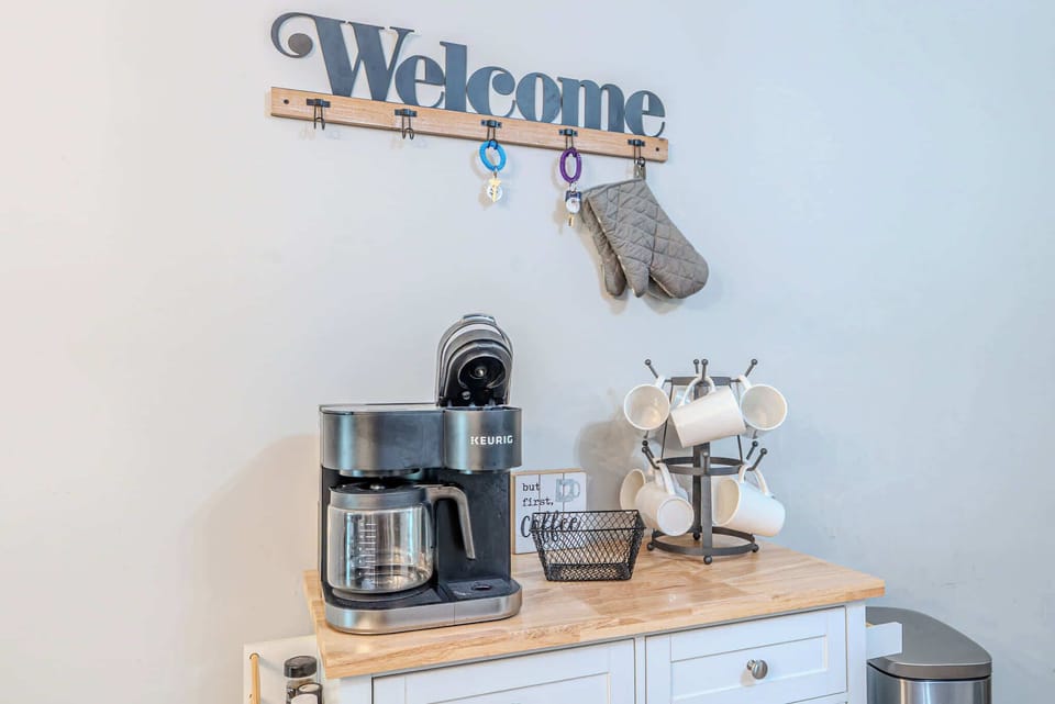 Dedicated coffee station ready for your morning routine!