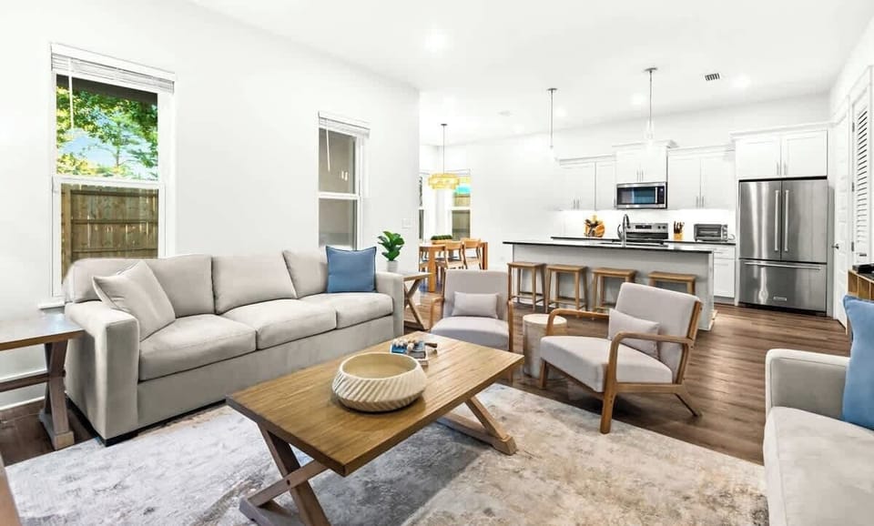 Living room: Smart TV, open-concept layout [main floor] 