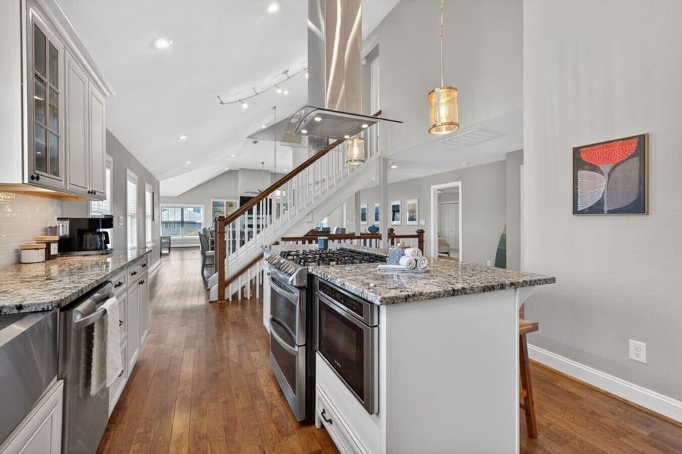 Stocked and spacious, this kitchen is ready for your next vacation meal.