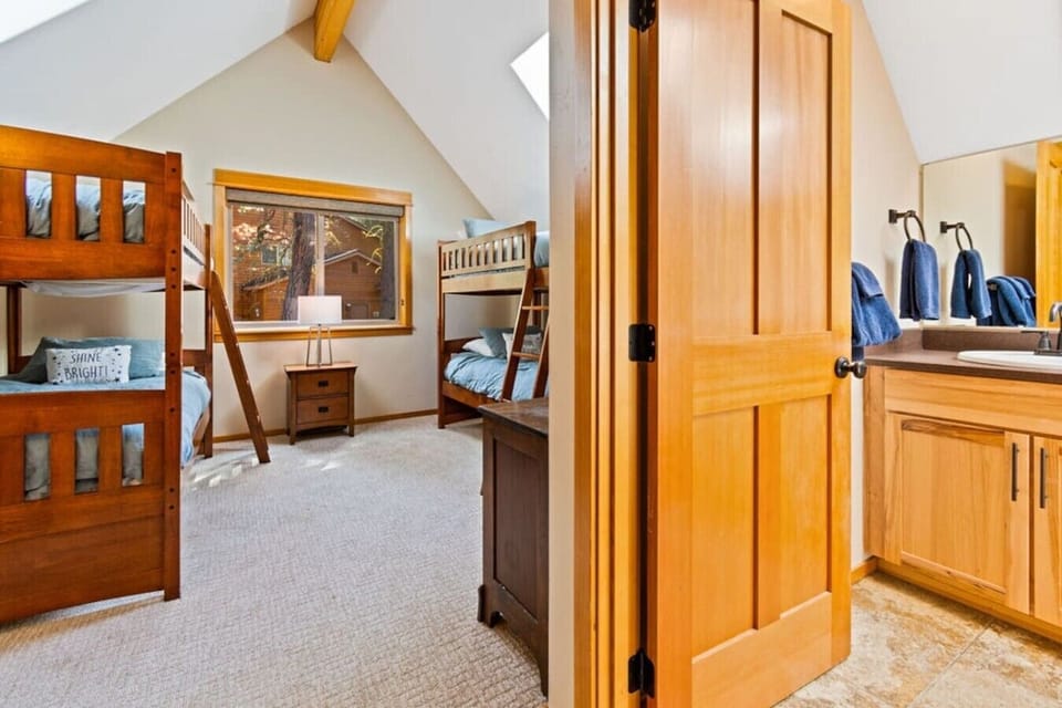 Private bunk room wing with nearby full bathroom.