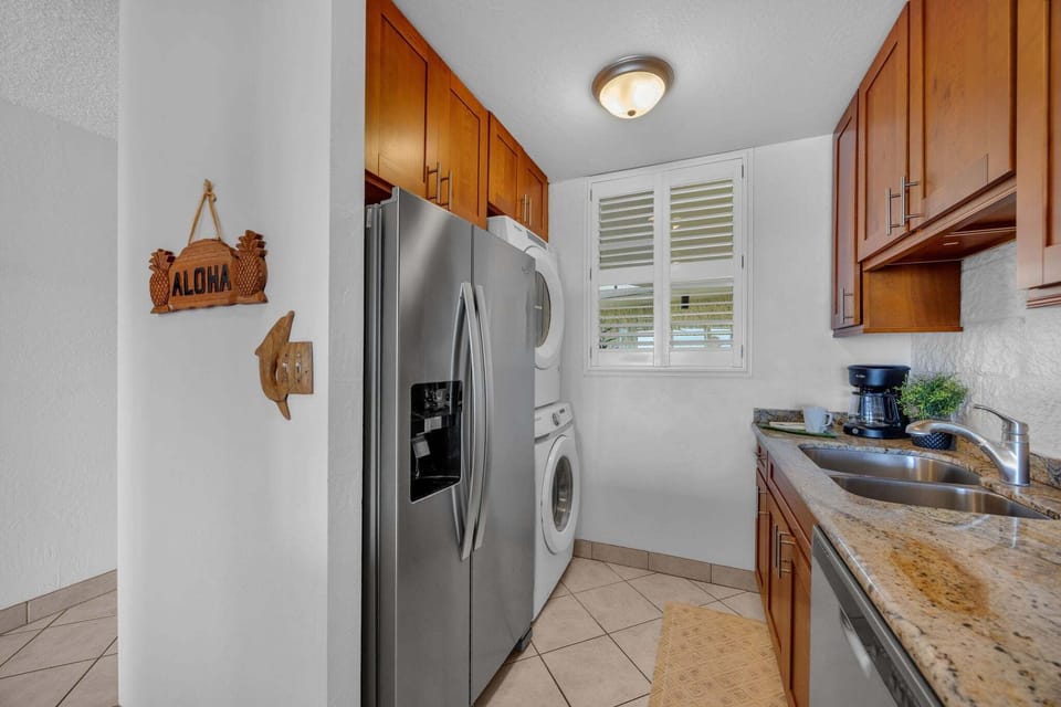 Stainless steel appliances and thoughtful kitchen amenitie