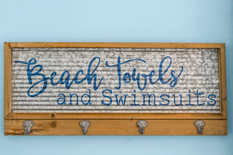 Stylish hooks for towels and swimsuits
