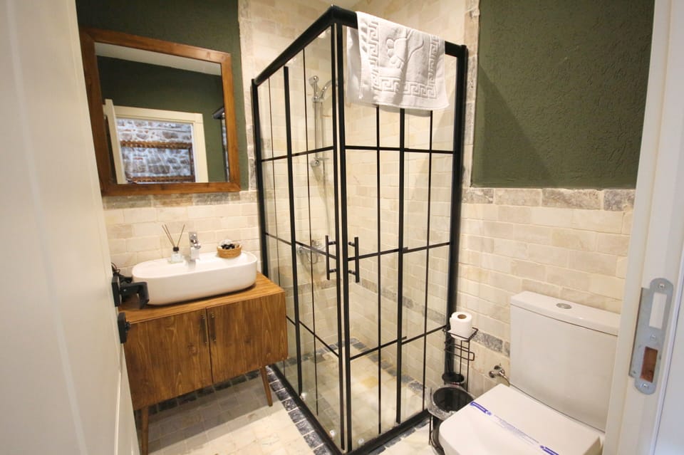 Deluxe Triple Room | Bathroom | Shower, hair dryer, towels, soap