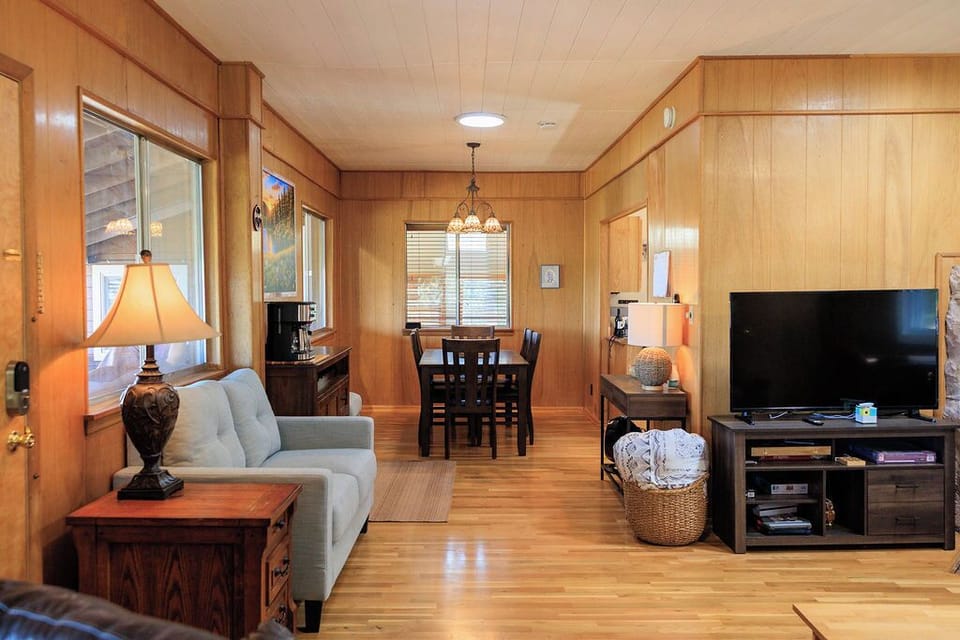 Open concept dining/living into the kitchen