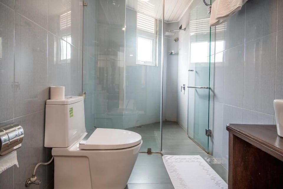 Deluxe Double Room, Balcony, Mountain View | Bathroom | Shower, free toiletries, hair dryer, bathrobes