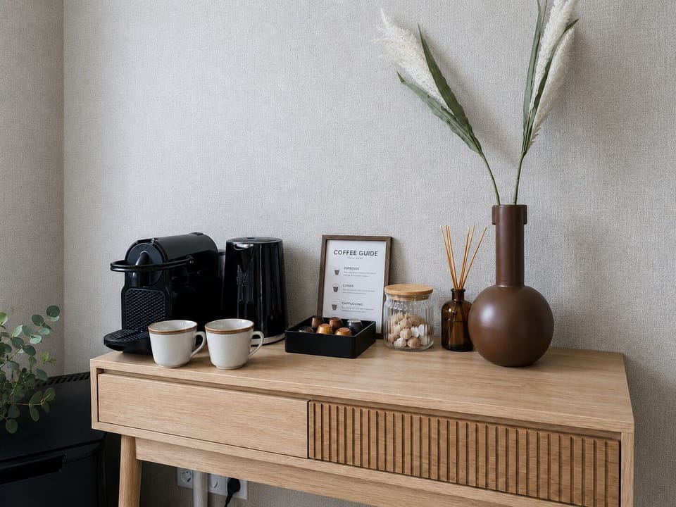 Complimentary coffee and tea station to start your day right.