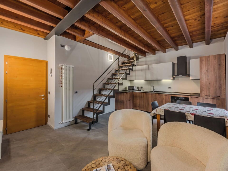 Interior Design, Flooring, Wood, Floor, Ceiling, Furniture, Room, Lighting, Apartment, Home