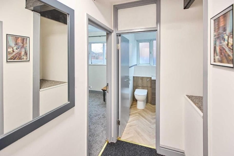 Separate tub and shower, deep soaking tub
