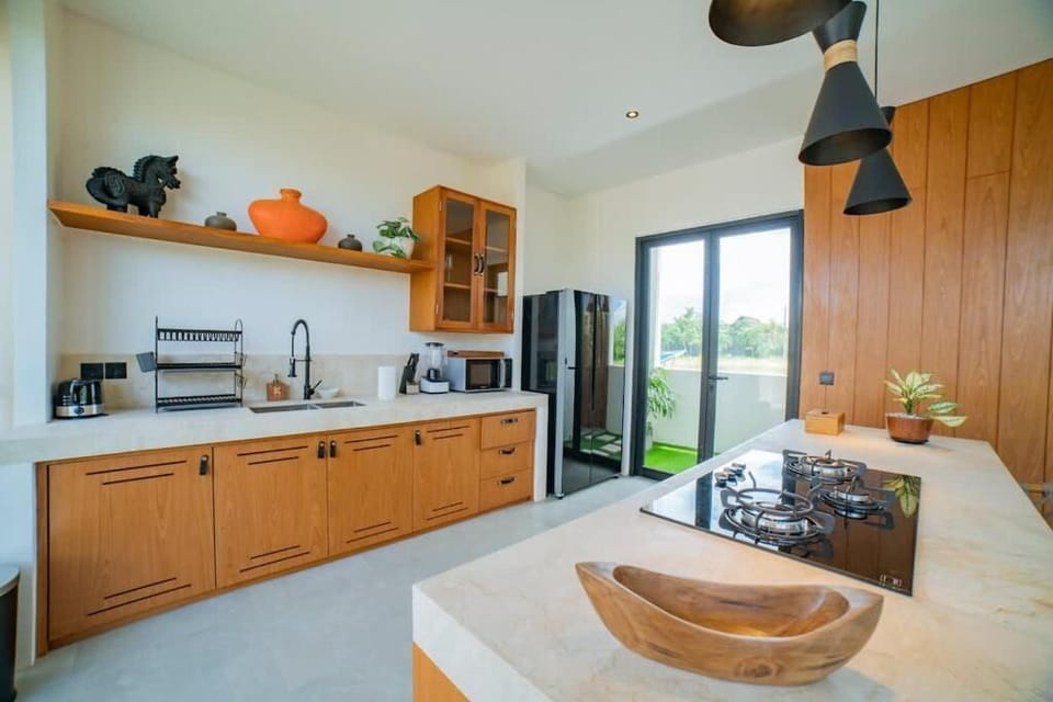 Deluxe Villa, 2 Bedrooms, Patio | Private kitchen | Fridge, microwave, stovetop, cookware/dishes/utensils