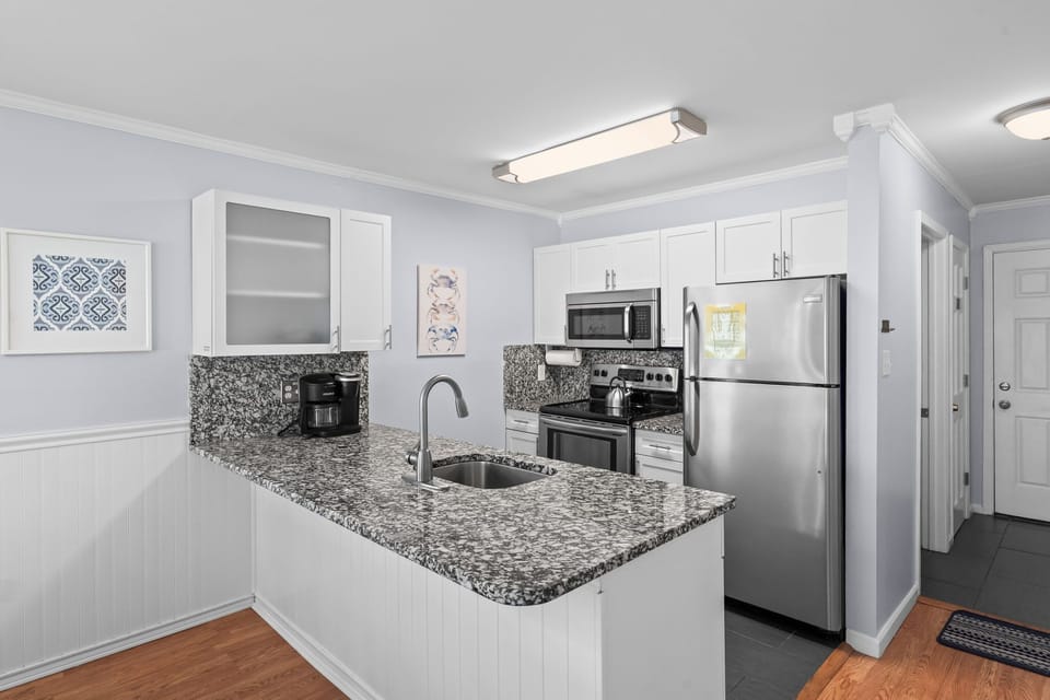 Granite, Stainless and Fully Stocked Modern Kitchen