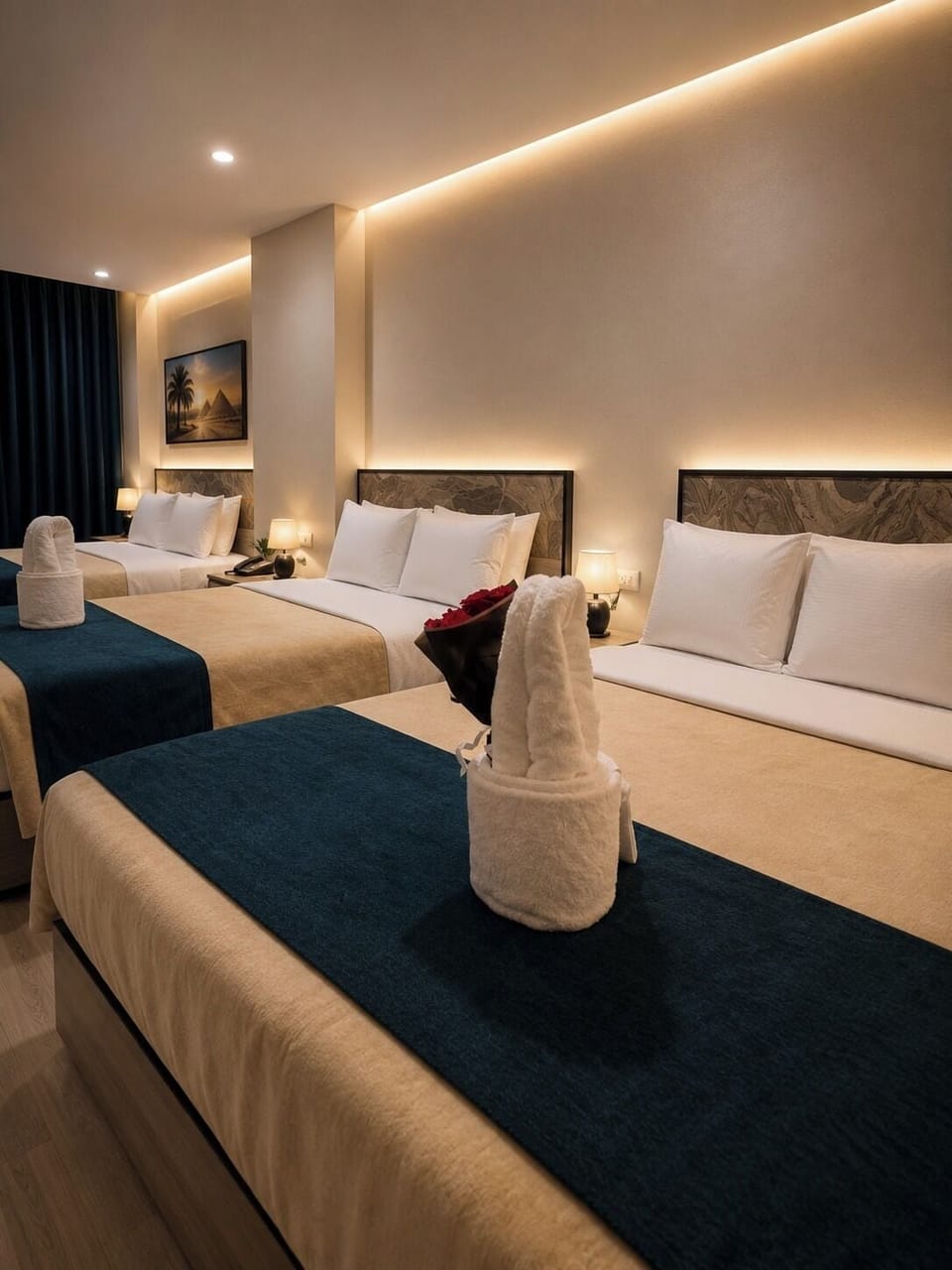 Quadruple Room, City View | In-room safe, desk, soundproofing, free WiFi