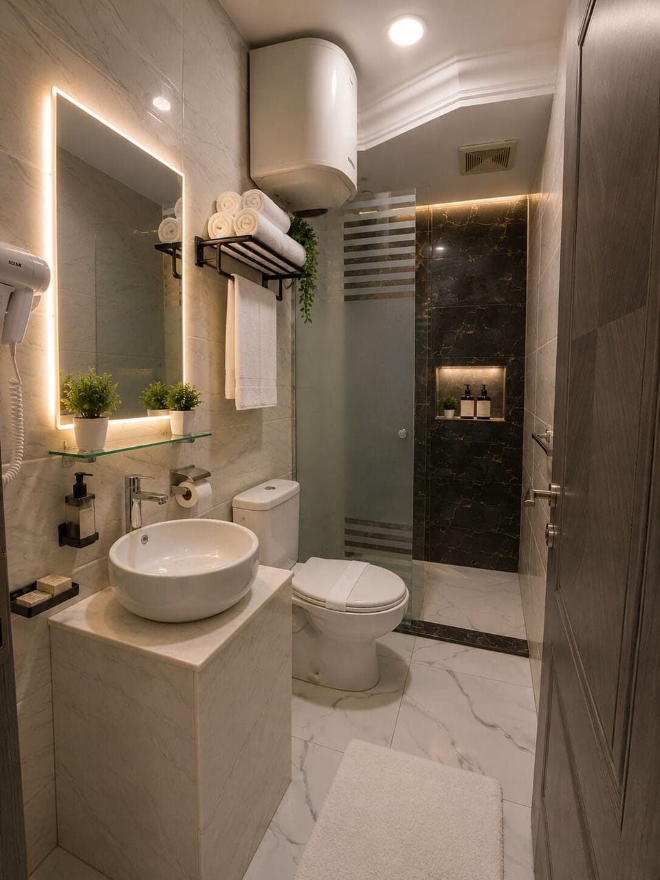 Single Room | Bathroom | Shower, slippers, towels, soap