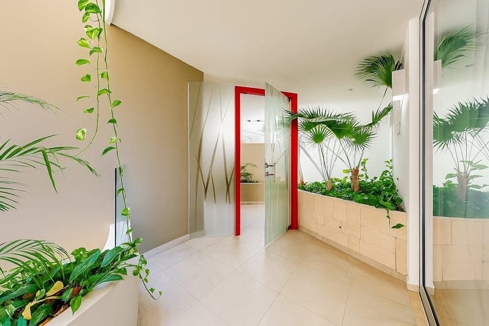 Private balcony with seating