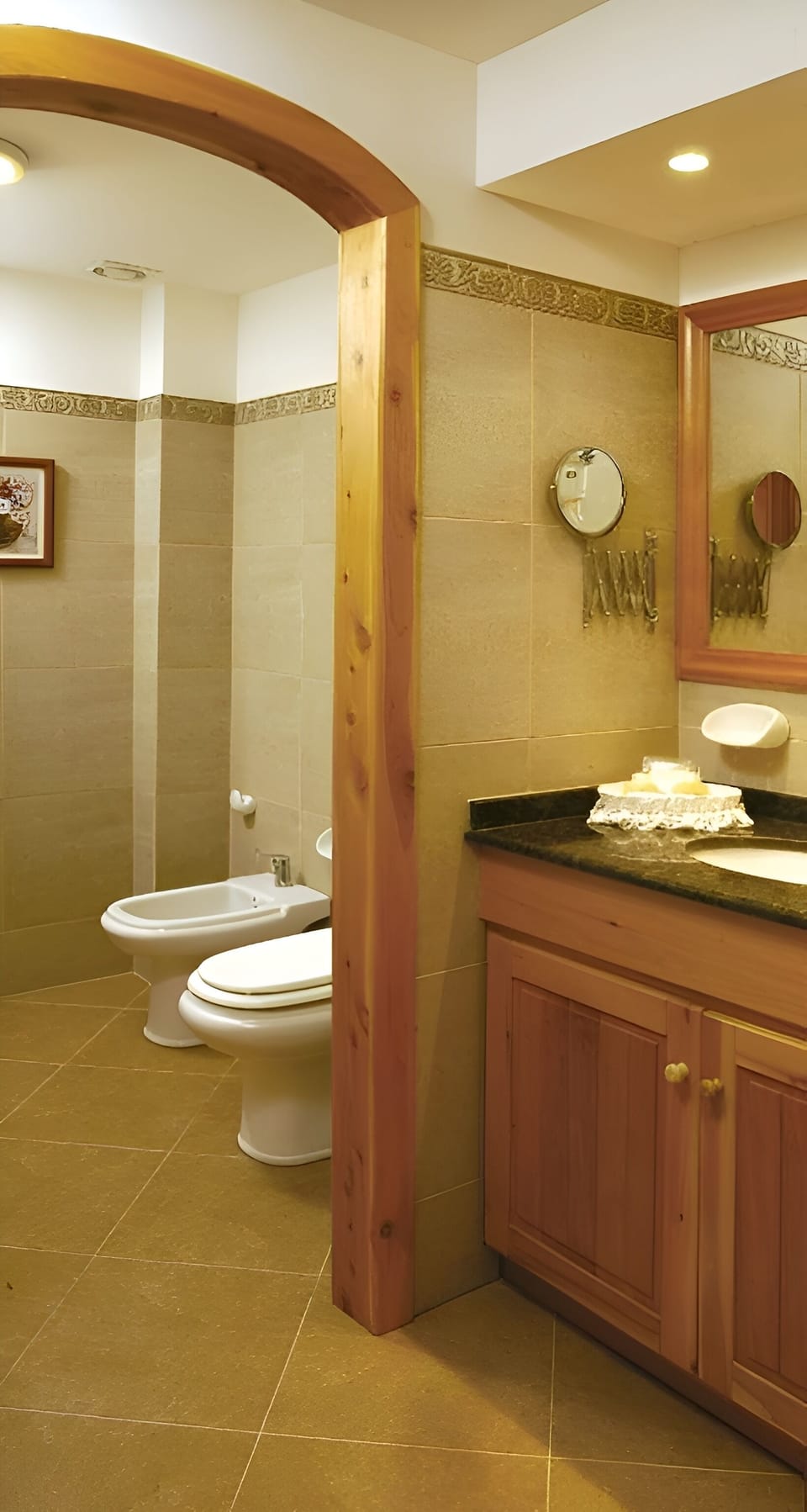 Refresh easily in a bright bath with generous vanity space.