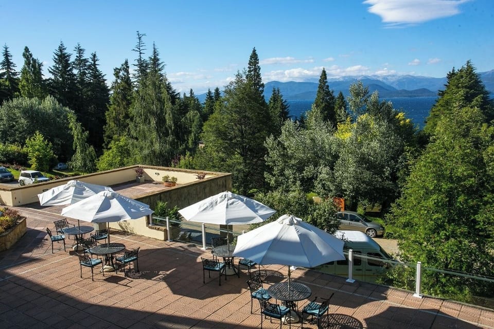 Sip morning coffee on the terrace with sweeping lake views.