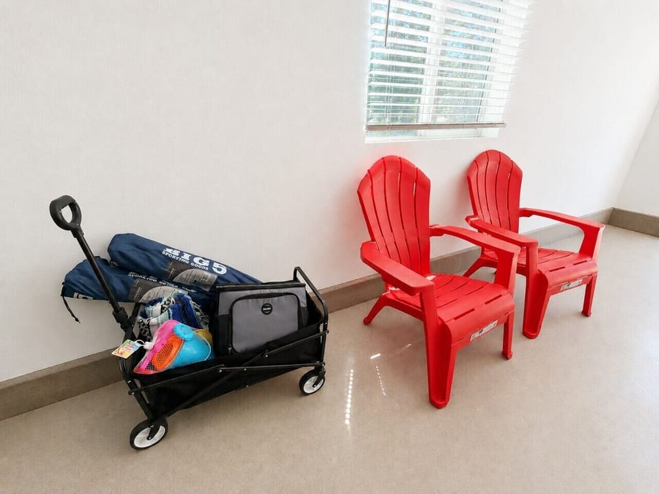 Beach equipment ready to go!