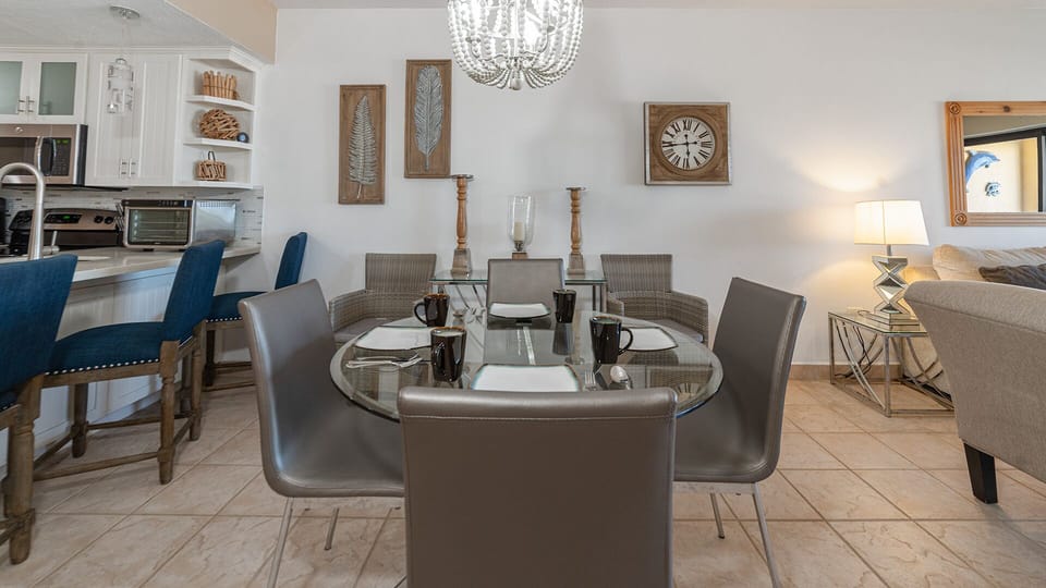 the dining table