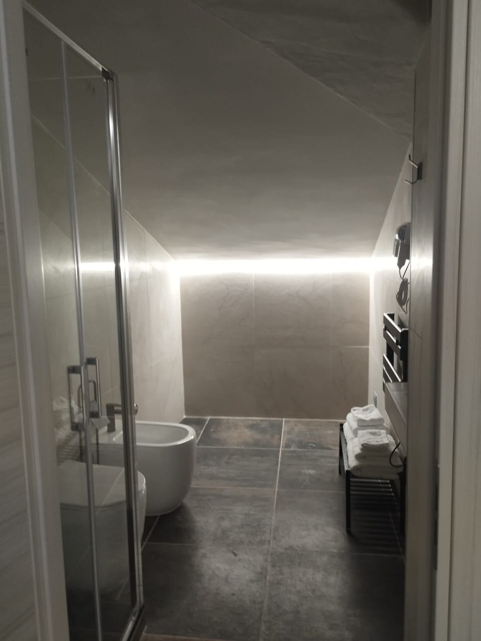 Classic Quadruple Room, Hill View | Bathroom | Shower, hair dryer, bidet, toilet paper