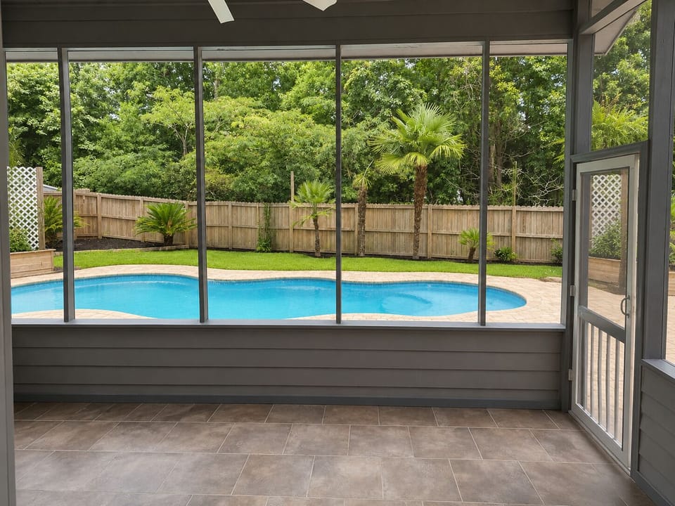 Screened in back porch