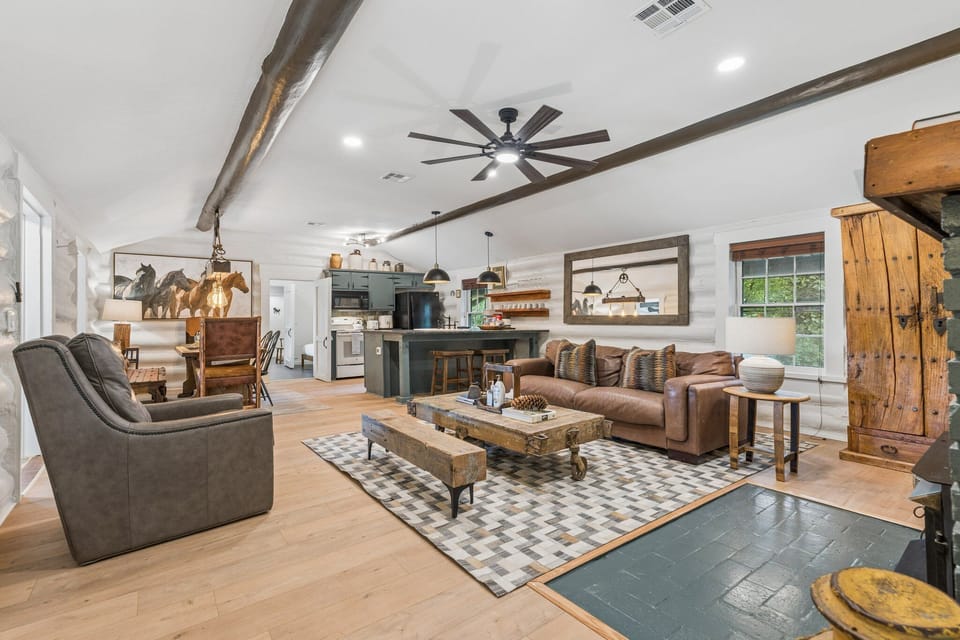 Relax in the open living area after a day out, with plenty of space to sit back and feel at home.