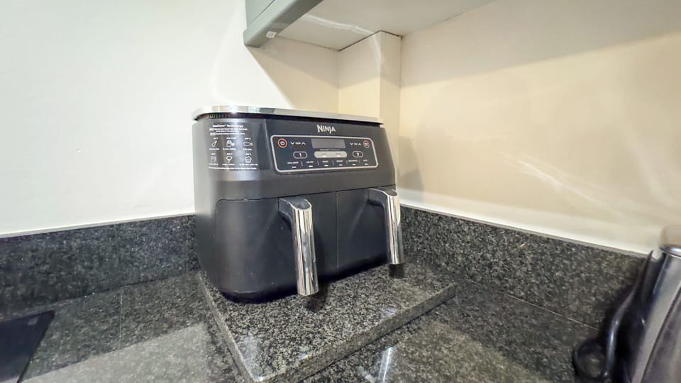 Handy air fryer included for quick, easy and convenient self-catering meals.